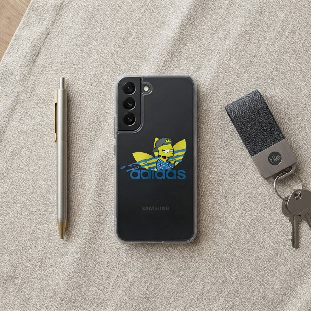 Cool Bart Simpson Streetwear x Adidas Clear Phone Case for Samsung Galaxy