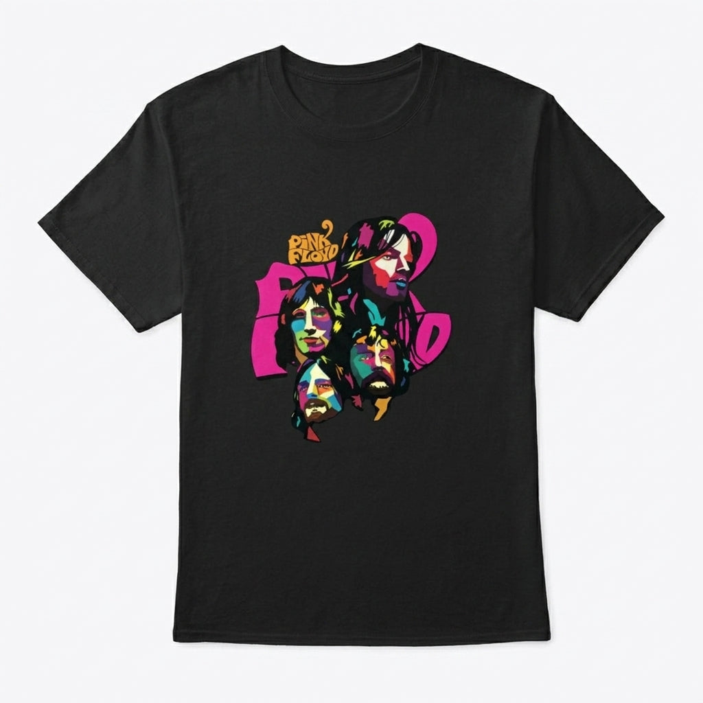 Pink Floyd Retro Vector Pop-Art Portrait Graphic T-Shirt