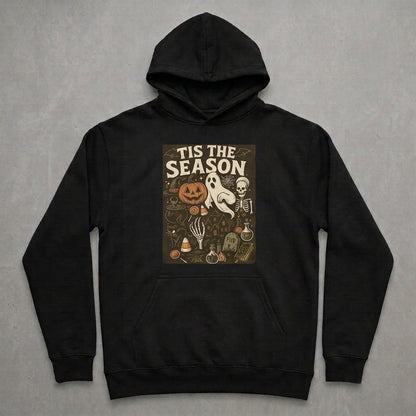 Tis The Season Vintage Halloween Hoodie – Retro Spooky Graphic Pullover