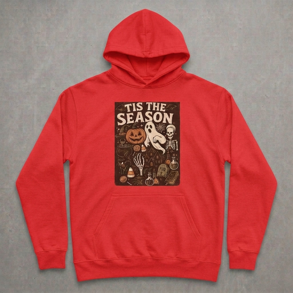Tis The Season Vintage Halloween Hoodie – Retro Spooky Graphic Pullover