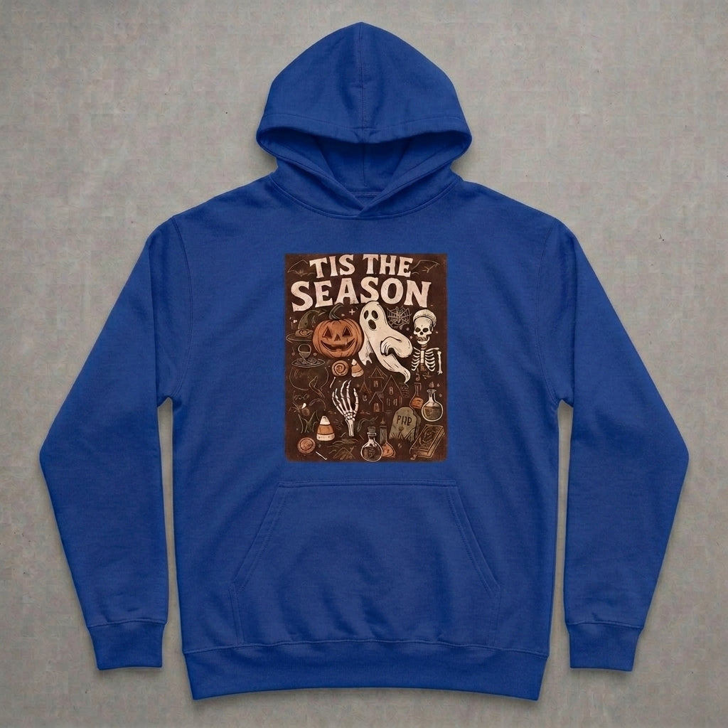 Tis The Season Vintage Halloween Hoodie – Retro Spooky Graphic Pullover