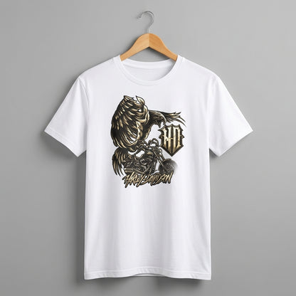 Vintage Golden Eagle Chopper Motorcycle Graphic T-Shirt