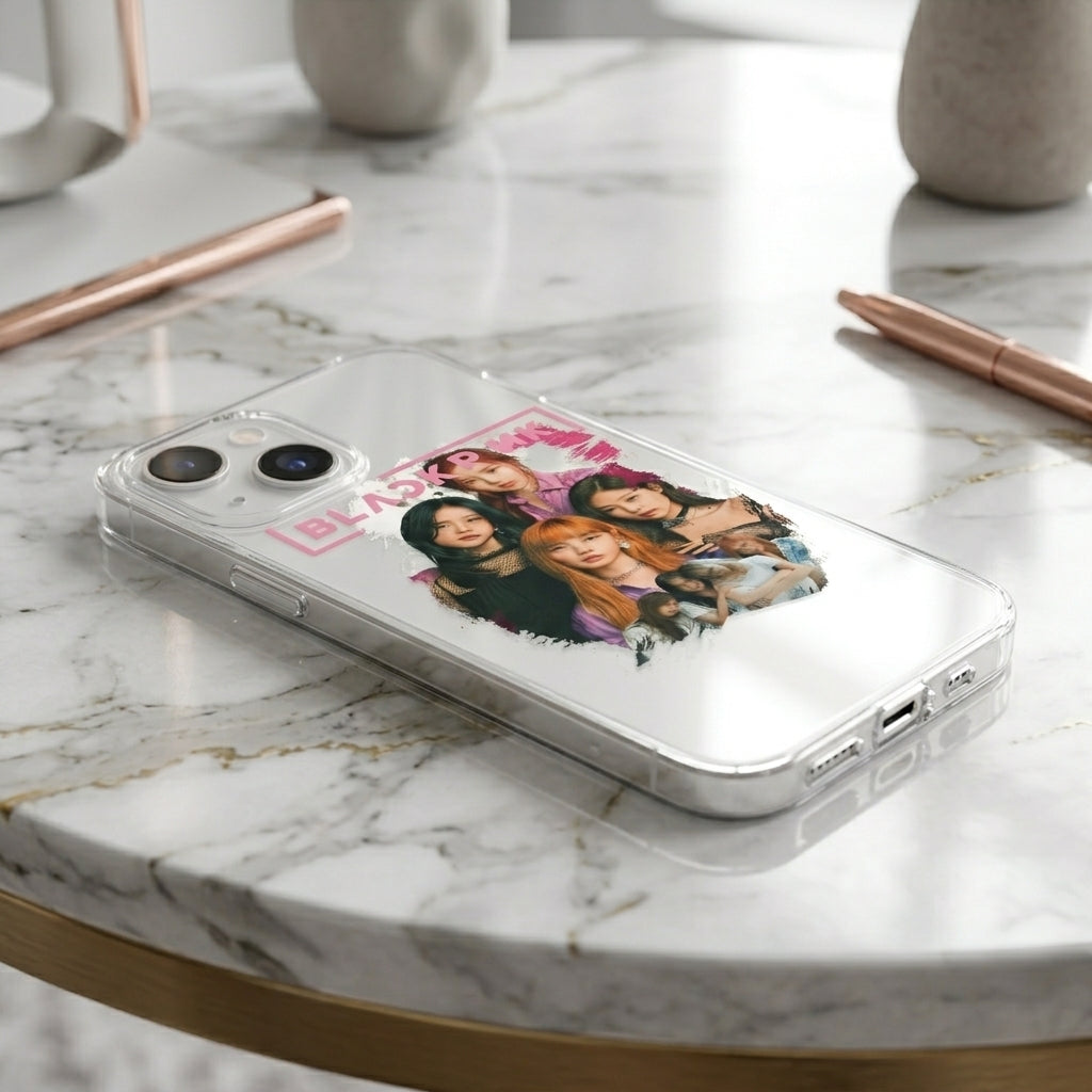 BLACKPINK Graphic Clear Phone Case | K-Pop Girl Group Cover