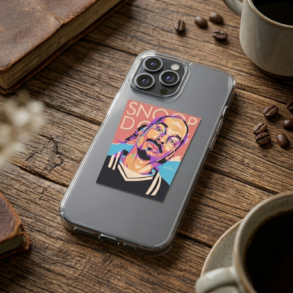Snoop Dogg Pop Art Clear iPhone Case | Retro Hip Hop Cover