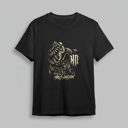 Vintage Golden Eagle Chopper Motorcycle Graphic T-Shirt