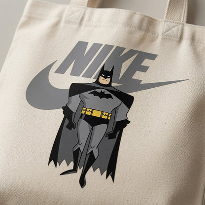 Classic Batman Animated Style Canvas Tote Bag - Superhero Pop Culture Handbag