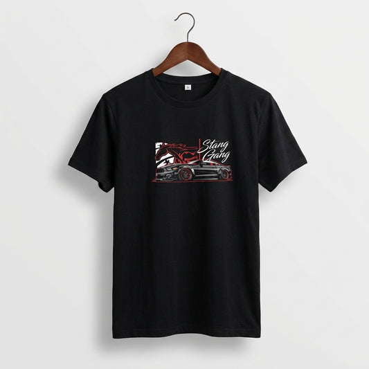 Ford Mustang Stang Gang Modern American Muscle Graphic T-Shirt