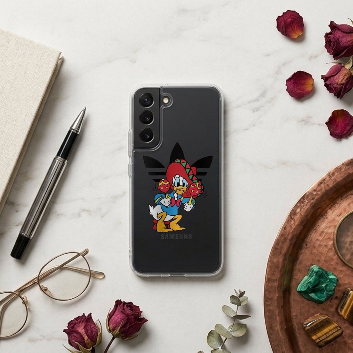 Donald Duck Maracas x Adidas Clear Phone Case for Samsung Galaxy