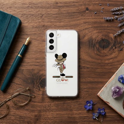 Dapper Mickey Mouse Designer Suit Clear Case for Samsung Galaxy