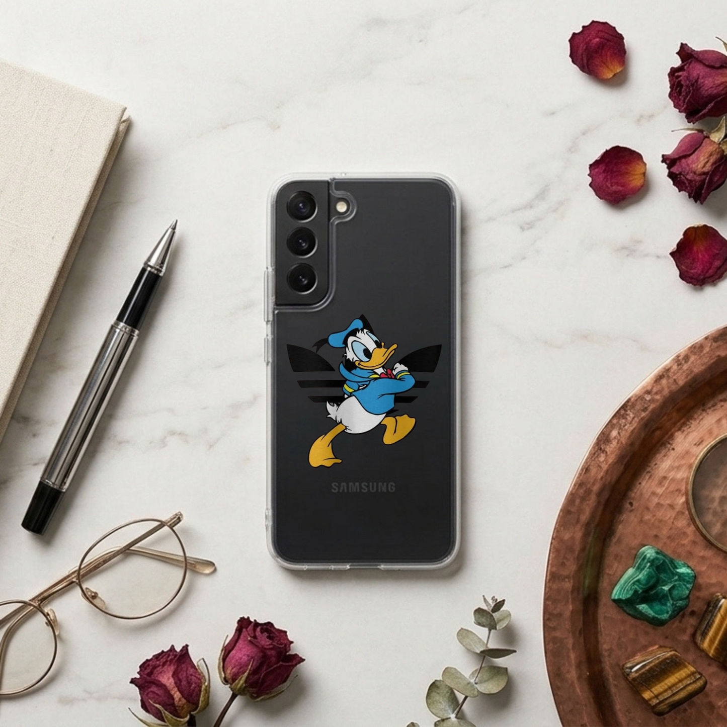 Classic Donald Duck x Adidas Clear Phone Case for Samsung Galaxy