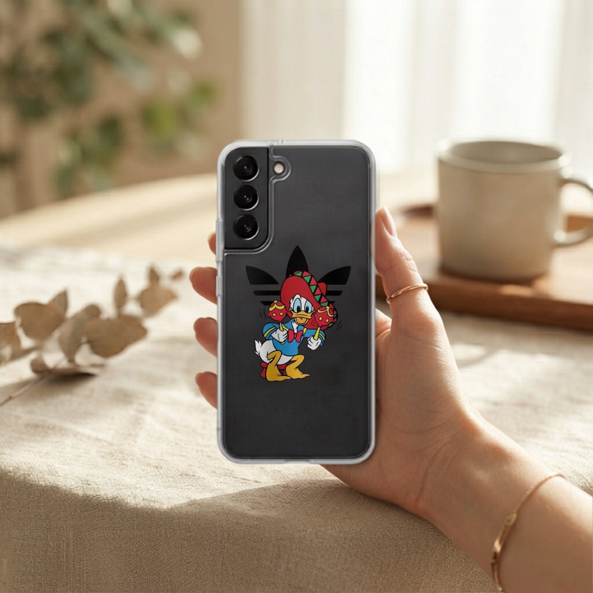 Donald Duck Maracas x Adidas Clear Phone Case for Samsung Galaxy