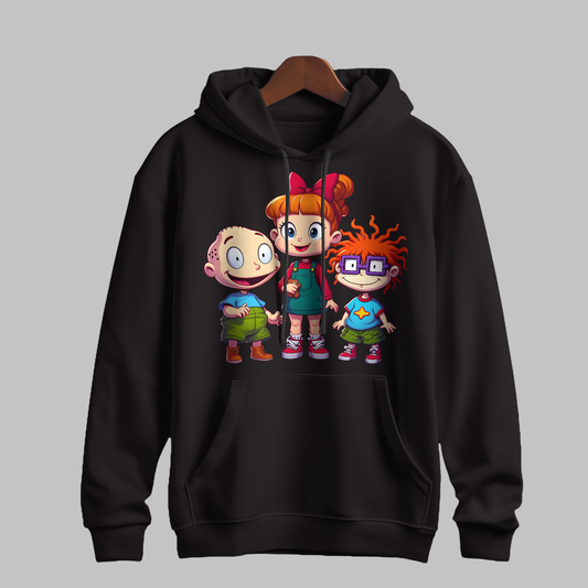 "Rugrats Trio Hoodie – Tommy, Angelica, and Chuckie Edition