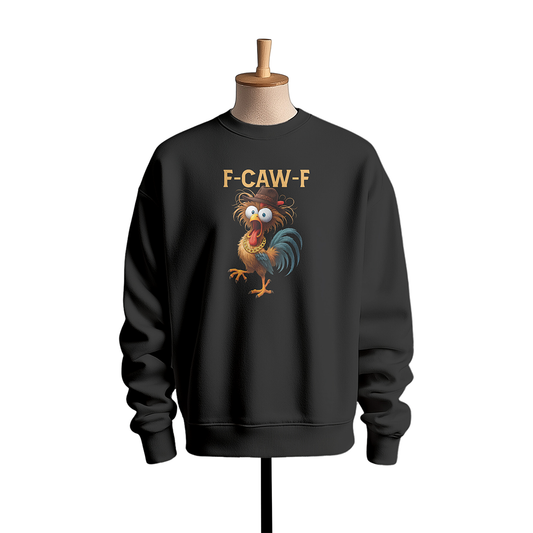 Funny Cowboy Rooster "F-CAW-F" Sweatshirt – Cartoon Humor