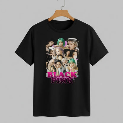 BLACKPINK High-Fashion Neon Accent Graphic T-Shirt