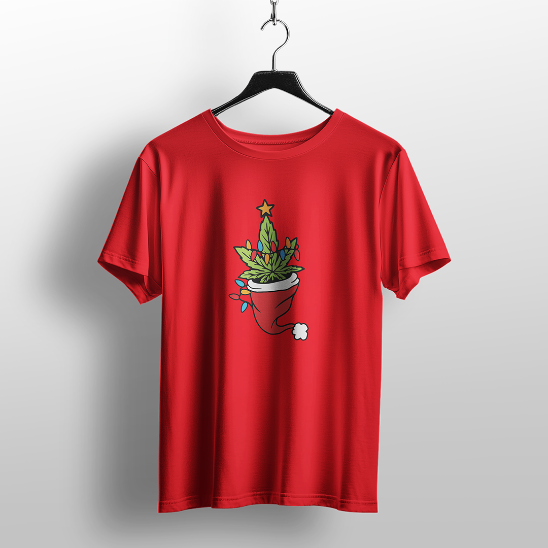 Cannabis Leaf Christmas Tree T-Shirt