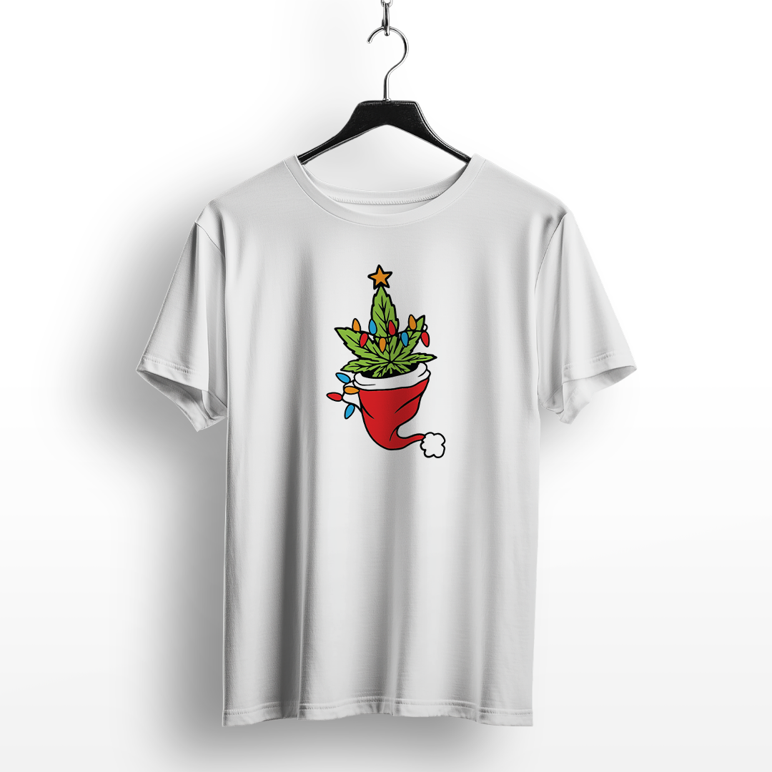 Cannabis Leaf Christmas Tree T-Shirt