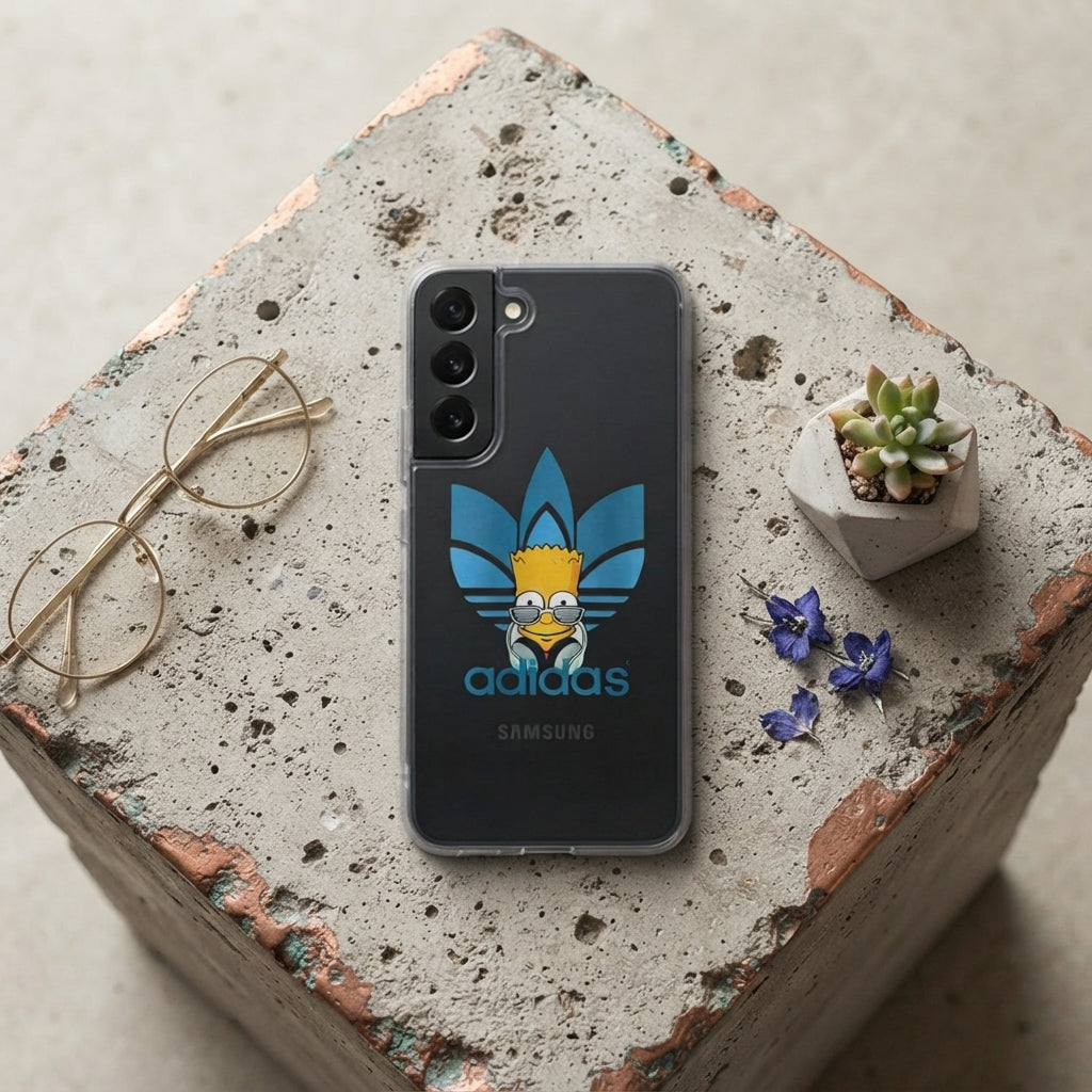 Cool Bart Simpson x Adidas Clear Phone Case for Samsung Galaxy