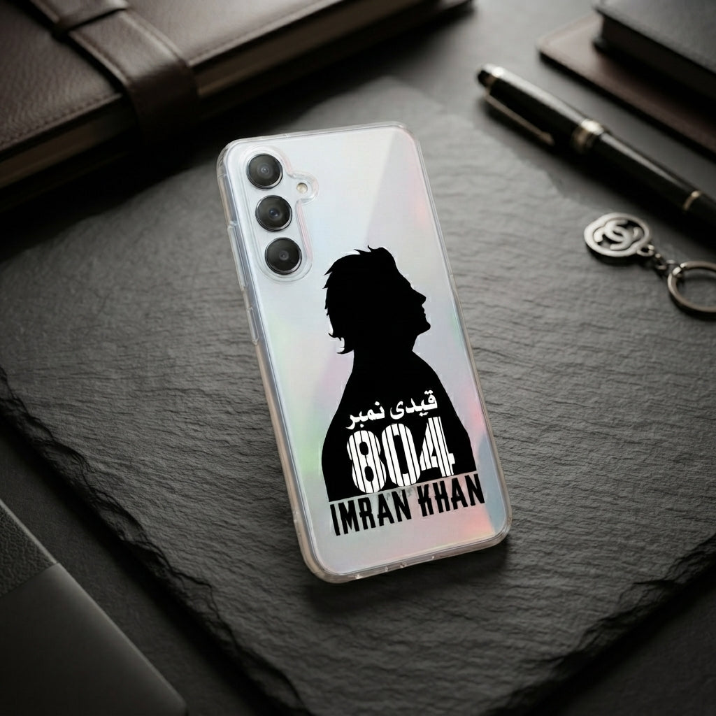 Samsung Clear Phone Case – Imran Khan Prisoner 804 Silhouette Graphic Cover