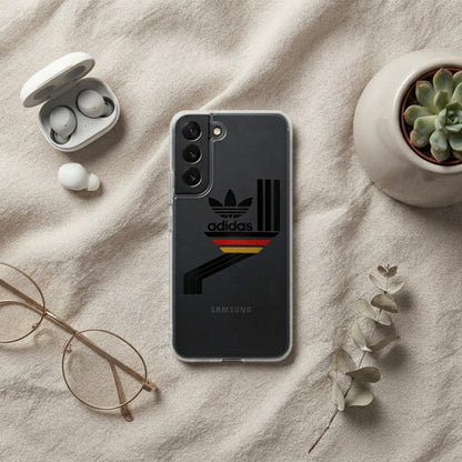 Classic Germany Stripe Adidas Trefoil Clear Phone Case for Samsung Galaxy
