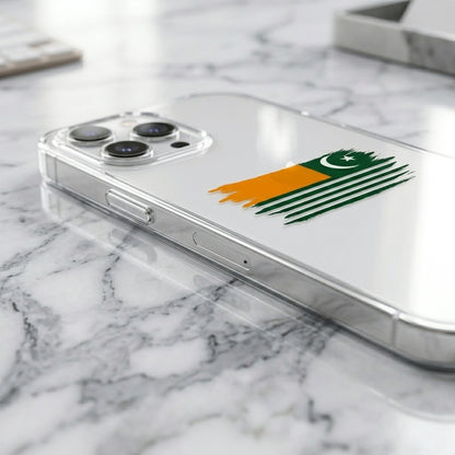 Azad Kashmir Flag Clear Transparent iPhone Case