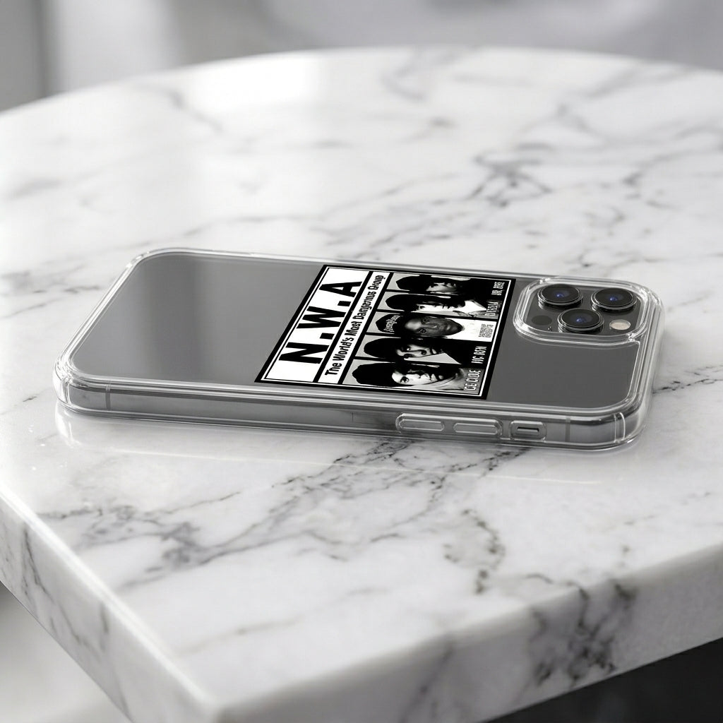 N.W.A Graphic Clear Phone Case | Vintage Hip Hop Cover