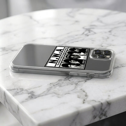 N.W.A Graphic Clear Phone Case | Vintage Hip Hop Cover