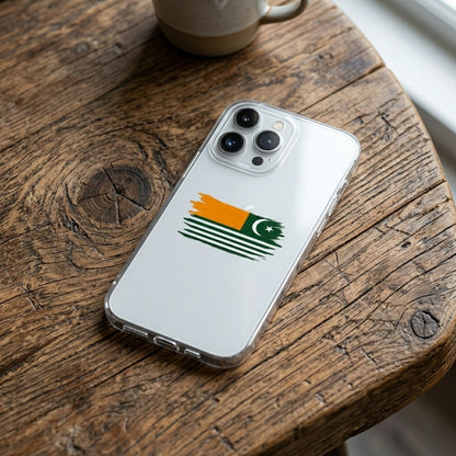 Azad Kashmir Flag Clear Transparent iPhone Case