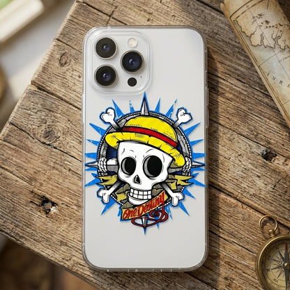 One Piece Straw Hat Skull Clear iPhone Case | Anime Graphic Cover