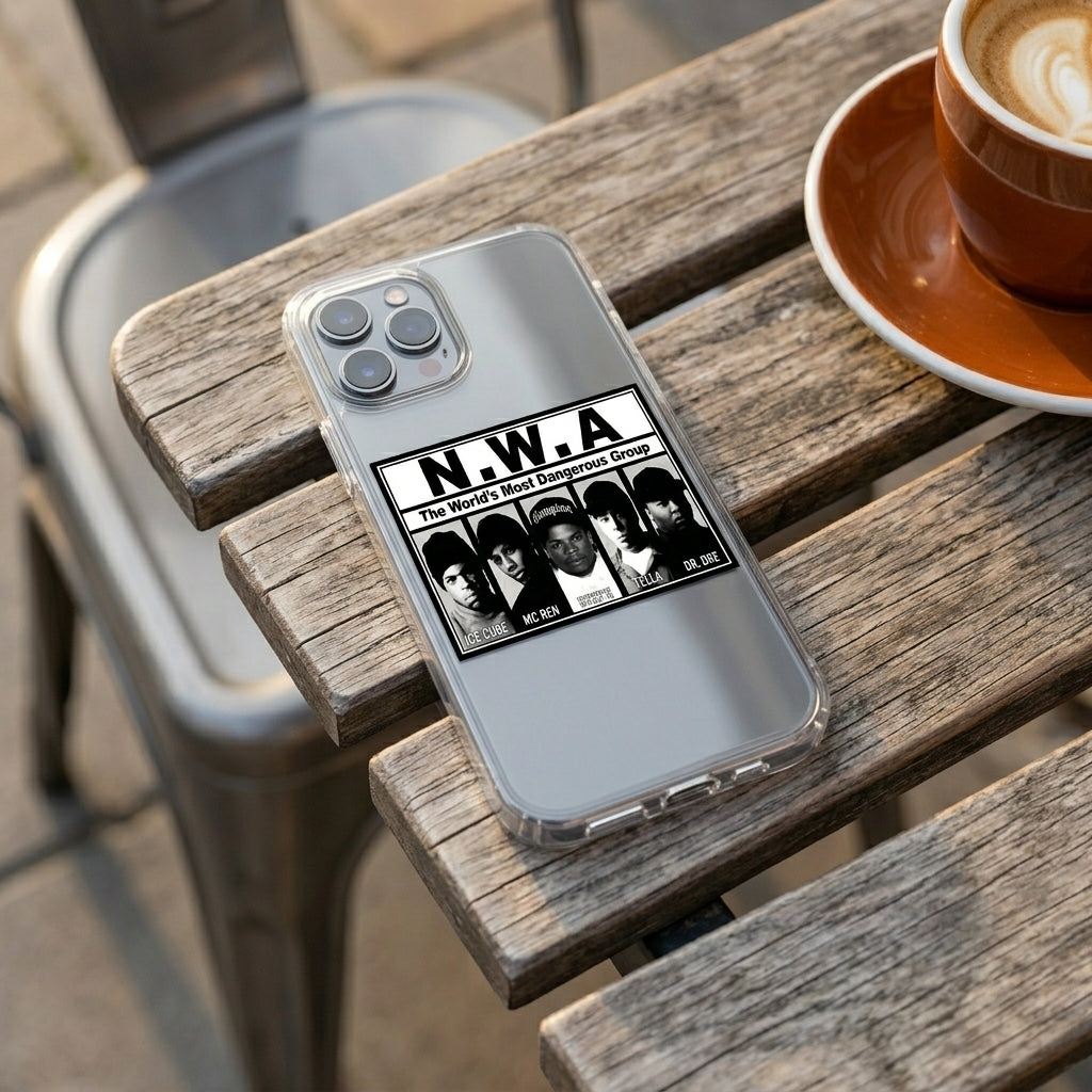 N.W.A Graphic Clear Phone Case | Vintage Hip Hop Cover