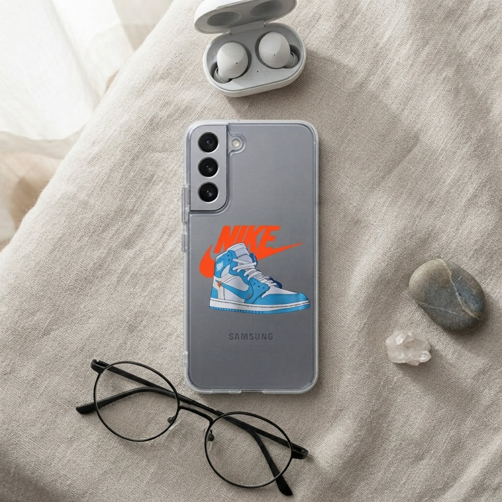 UNC Blue Retro Sneakerhead Clear Case for Samsung Galaxy
