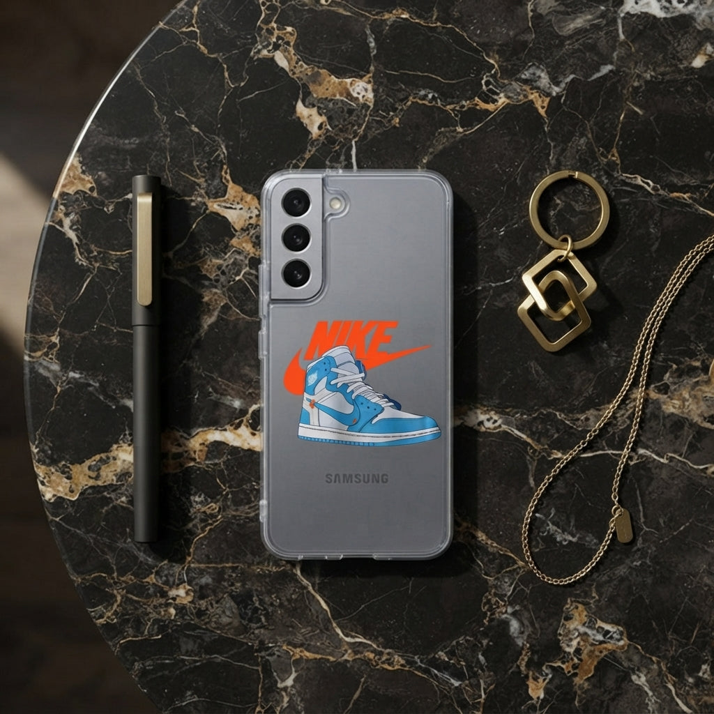 UNC Blue Retro Sneakerhead Clear Case for Samsung Galaxy
