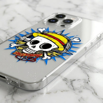 One Piece Straw Hat Skull Clear iPhone Case | Anime Graphic Cover