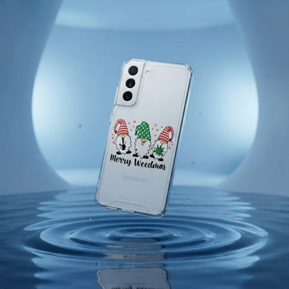 Merry Weedmas Christmas Gnomes Clear Case for Samsung Galaxy | Funny Holiday Cover
