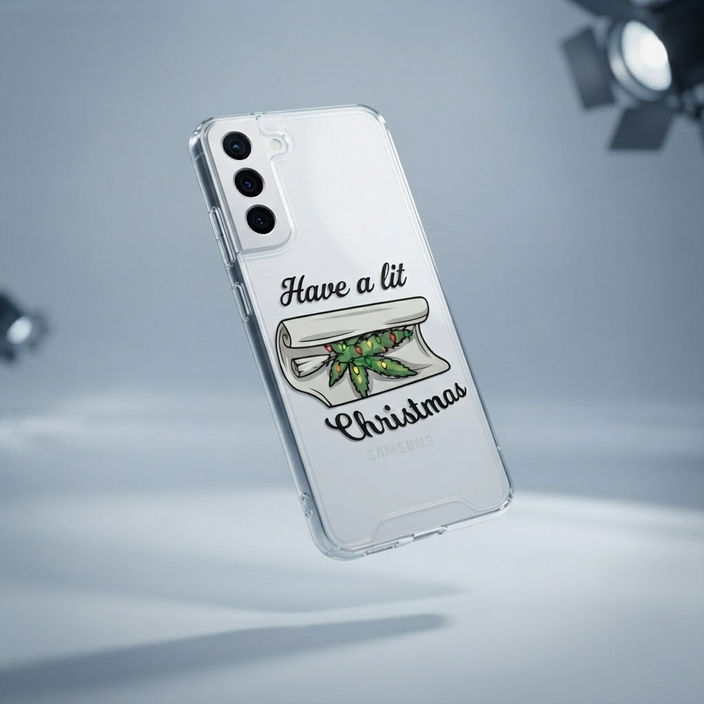 Have a Lit Christmas Designer Clear Case - Funny Holiday Transparent Phone Cover