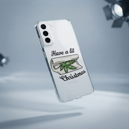 Have a Lit Christmas Designer Clear Case - Funny Holiday Transparent Phone Cover