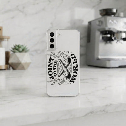 Joint to the World Funny Christmas Clear Case for Samsung Galaxy | Weed Holiday Phone Cover