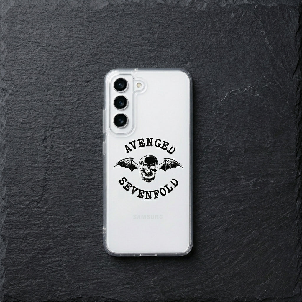 Avenged Sevenfold Deathbat Clear Phone Case – Heavy Metal Band Graphic Cover