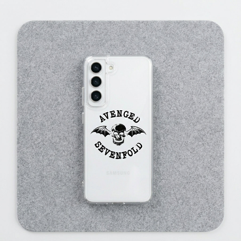 Avenged Sevenfold Deathbat Clear Phone Case – Heavy Metal Band Graphic Cover