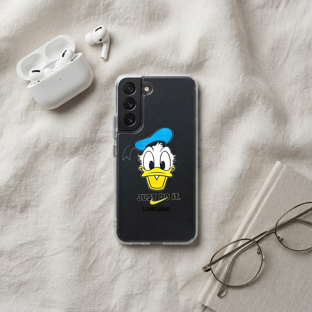 Donald Duck "Just Do It" Sport Mashup Clear Case for Samsung Galaxy
