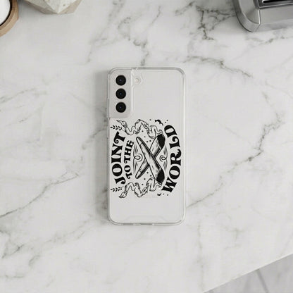 Joint to the World Funny Christmas Clear Case for Samsung Galaxy | Weed Holiday Phone Cover