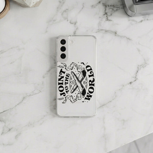 Joint to the World Funny Christmas Clear Case for Samsung Galaxy | Weed Holiday Phone Cover