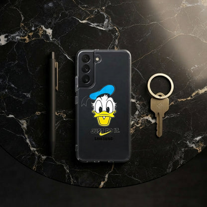 Donald Duck "Just Do It" Sport Mashup Clear Case for Samsung Galaxy