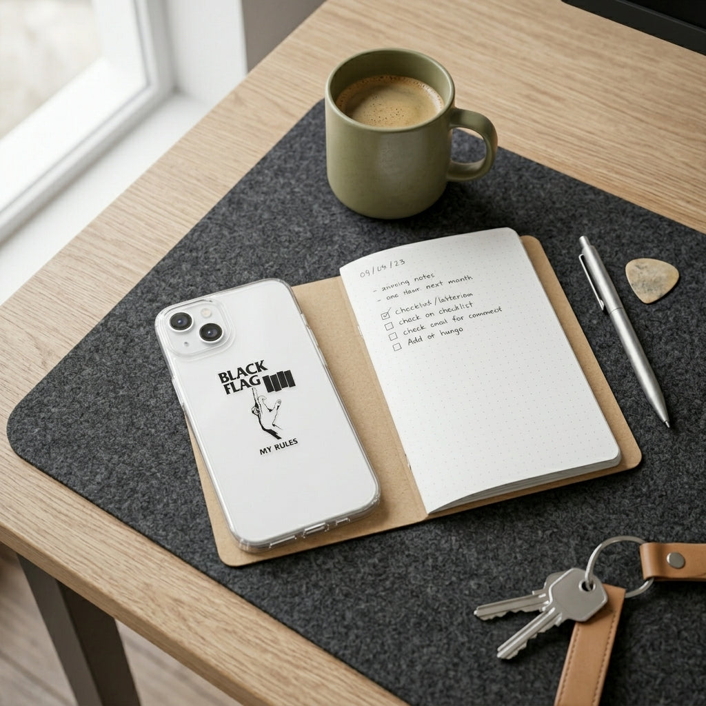 Black Flag My Rules Clear Transparent iPhone Case