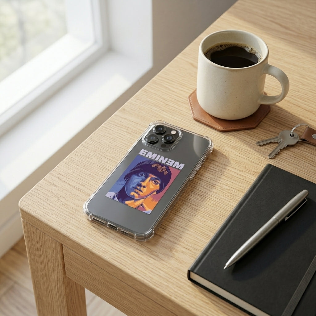 Eminem Vector Art Clear Transparent iPhone Case