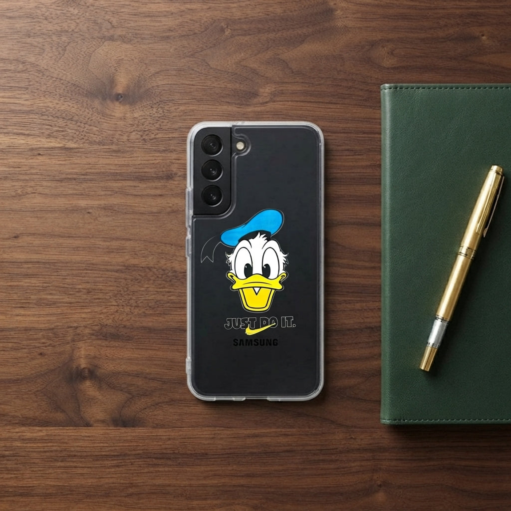 Donald Duck "Just Do It" Sport Mashup Clear Case for Samsung Galaxy