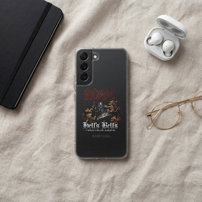 Samsung Clear Phone Case - AC/DC Hells Bells Rock Band Graphic Cover