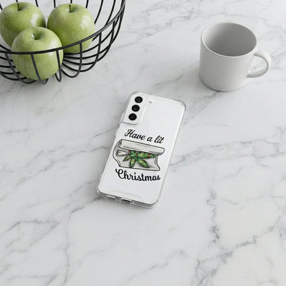 Have a Lit Christmas Designer Clear Case - Funny Holiday Transparent Phone Cover