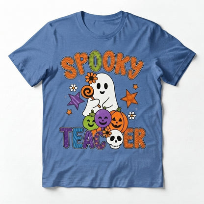 Spooky Teacher Halloween T-Shirt – Retro Cute Ghost Graphic Tee