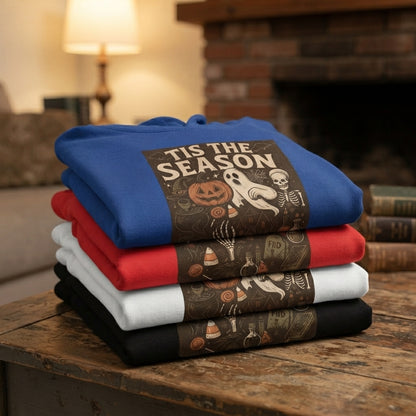 Tis The Season Vintage Halloween Hoodie – Retro Spooky Graphic Pullover