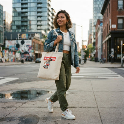 Cool Mickey Mouse Streetwear Graphic Canvas Tote Bag – Sneakerhead Edition